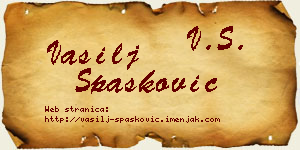 Vasilj Spasković vizit kartica
